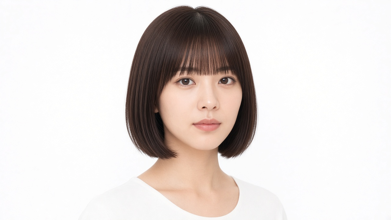 Glueless Straight Bob with Full Bangs