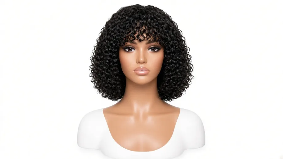 Deep Water Wave Short Curly Bob | 13x4