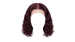 Glueless Water Wave Short Bob | 99J Burgundy 13x4