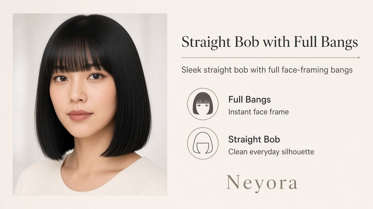 Glueless Straight Bob with Full Bangs - Image 2