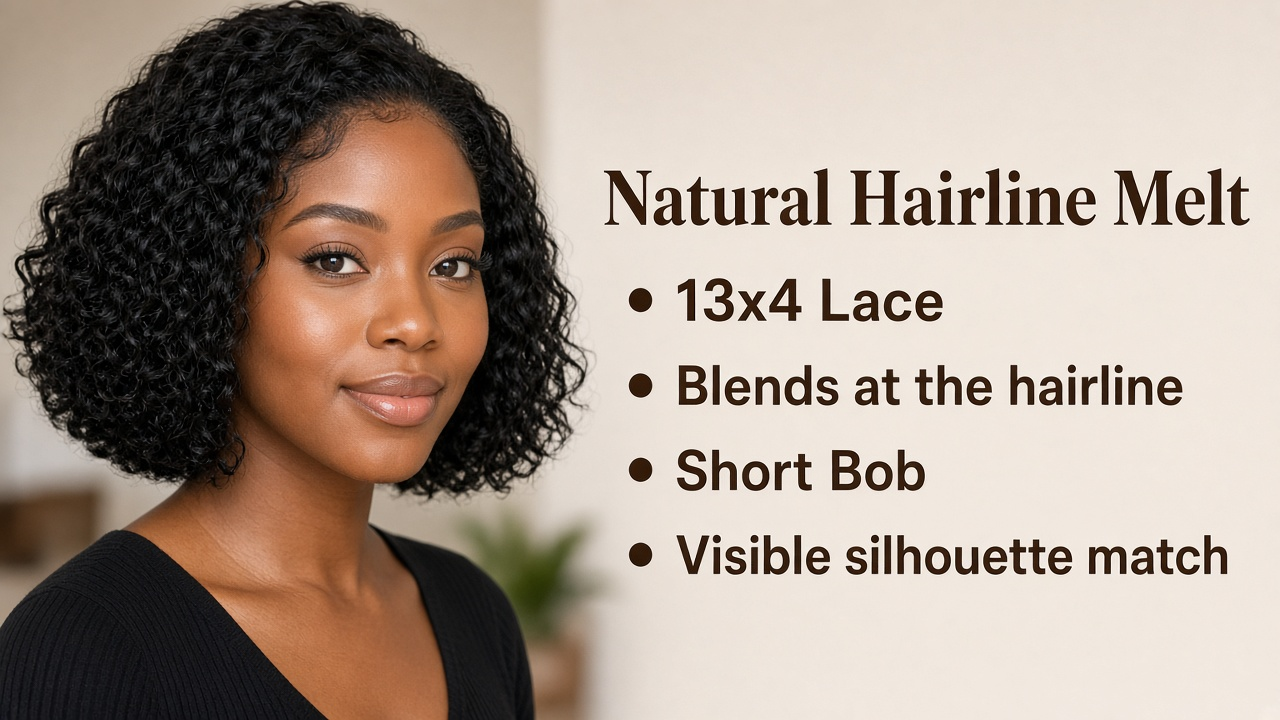 Glueless Funmi Curl Short Bob | 13x4 - Image 3