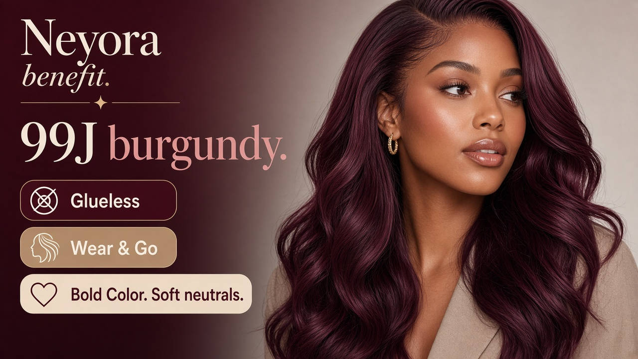 Glueless 99J Burgundy Deep Wave Long Wig - Image 3
