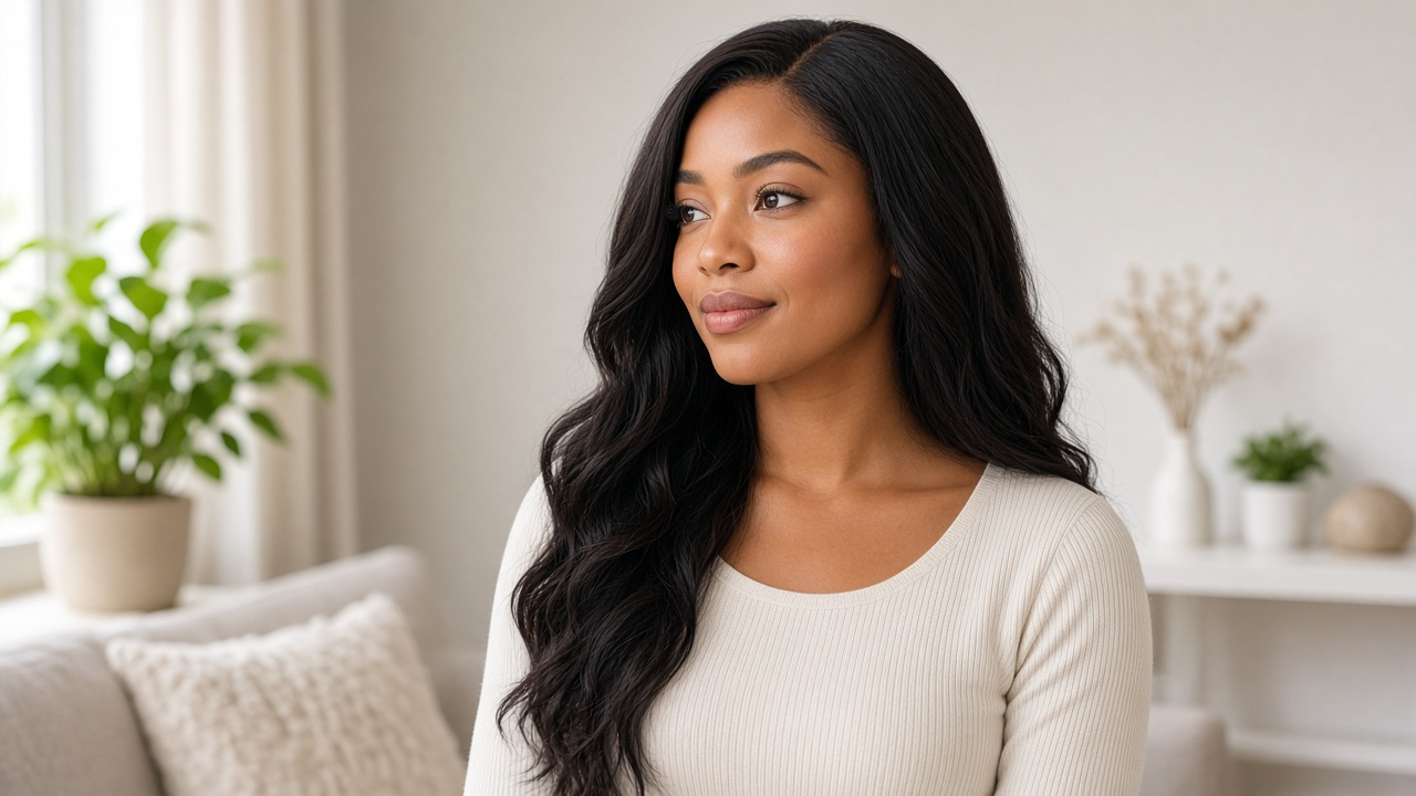 Neyora long 13x4 HD body wave glueless wig — lifestyle look