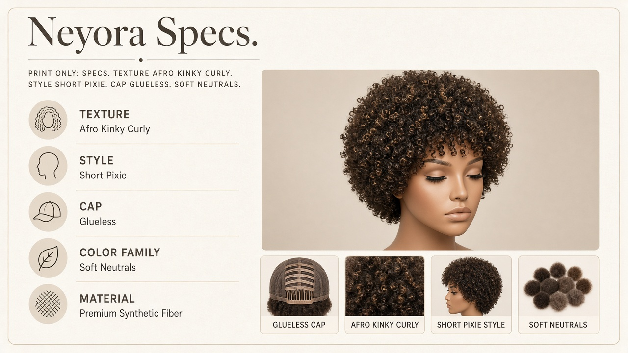 Glueless Afro Kinky Curly Short Pixie | 13x4 - Image 5