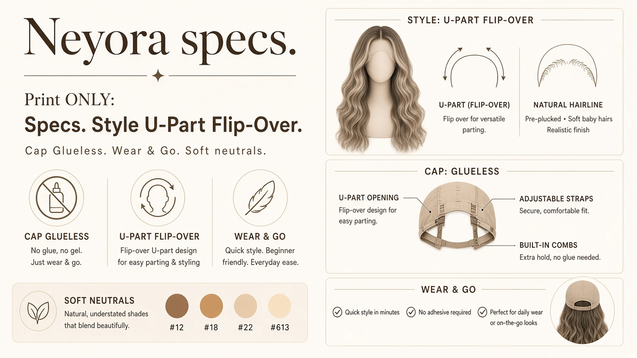 Glueless U-Part Flip-Over Half Wig | Kinky Curly - Image 5