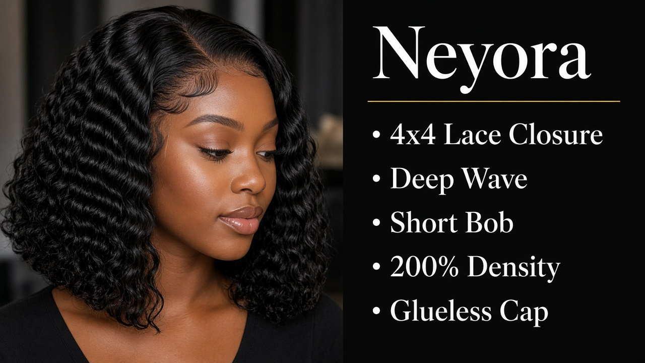 Glueless Deep Wave Bob | 4x4 Closure 200% - Image 5