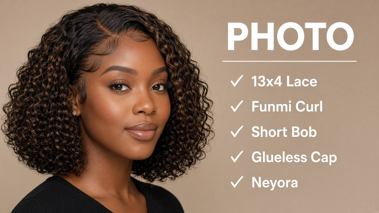 Glueless Funmi Curl Short Bob | 13x4 - Image 5