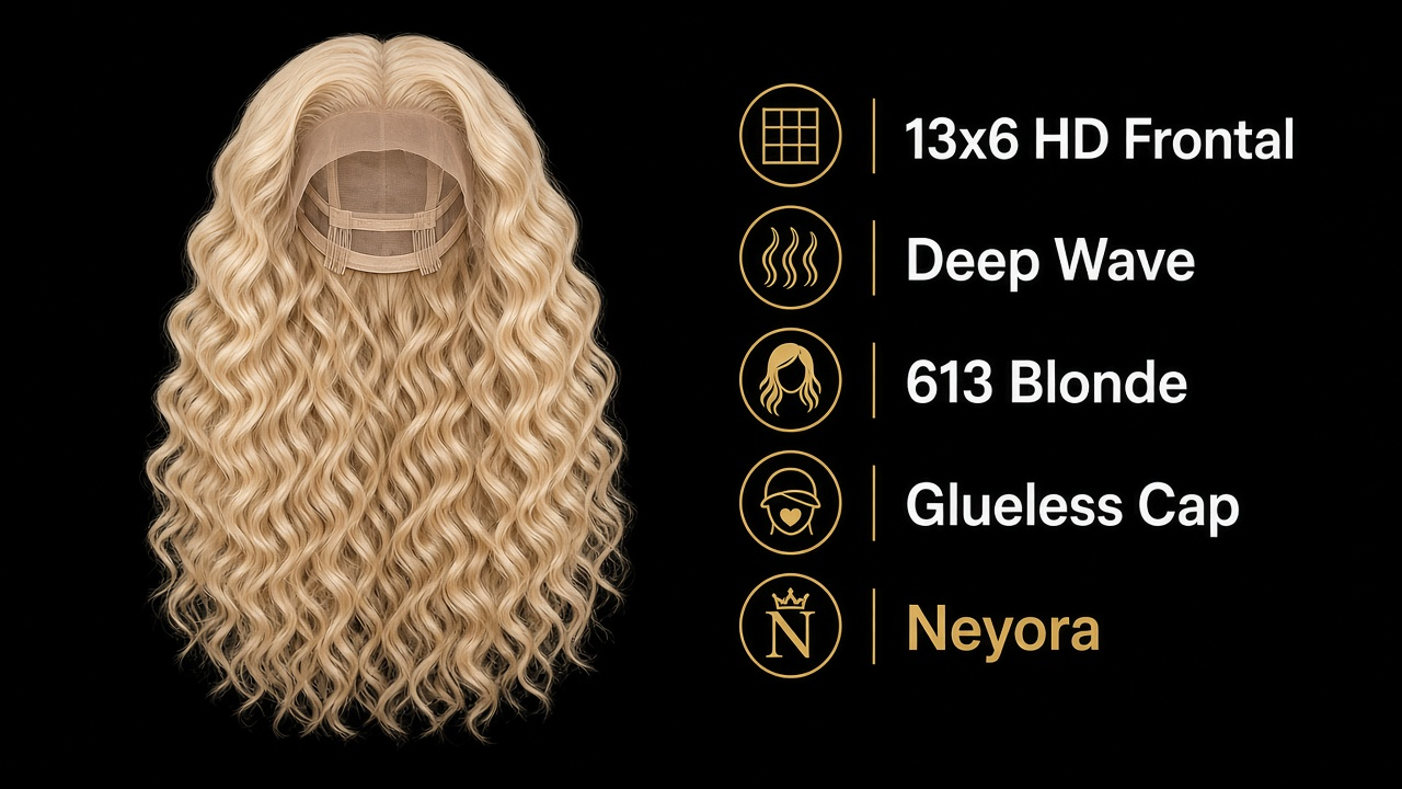 Glueless 613 Blonde Deep Wave | 13x6 HD Lace - Image 5