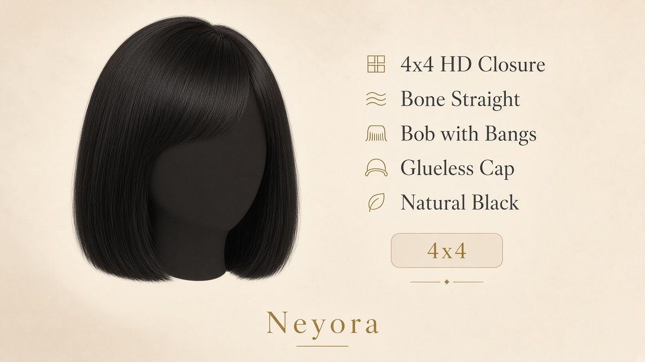 Neyora Bone Straight Bob with Bangs 4x4 — 05-specs-card