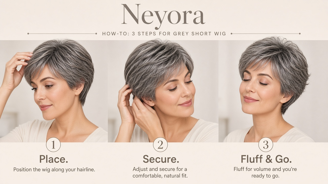 Glueless Salt & Pepper Grey Short Wig - Image 7