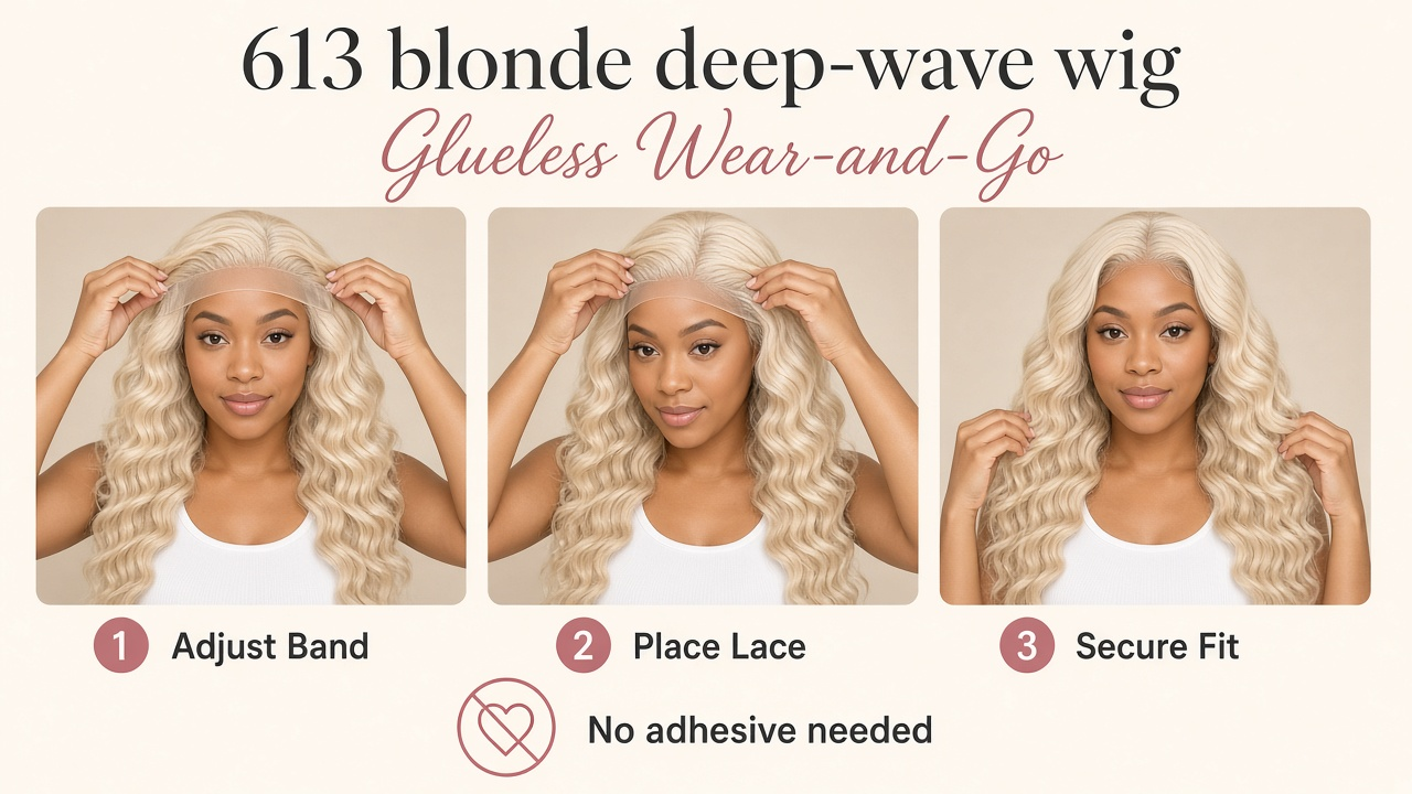Glueless 613 Blonde Deep Wave | 13x6 HD Lace - Image 7