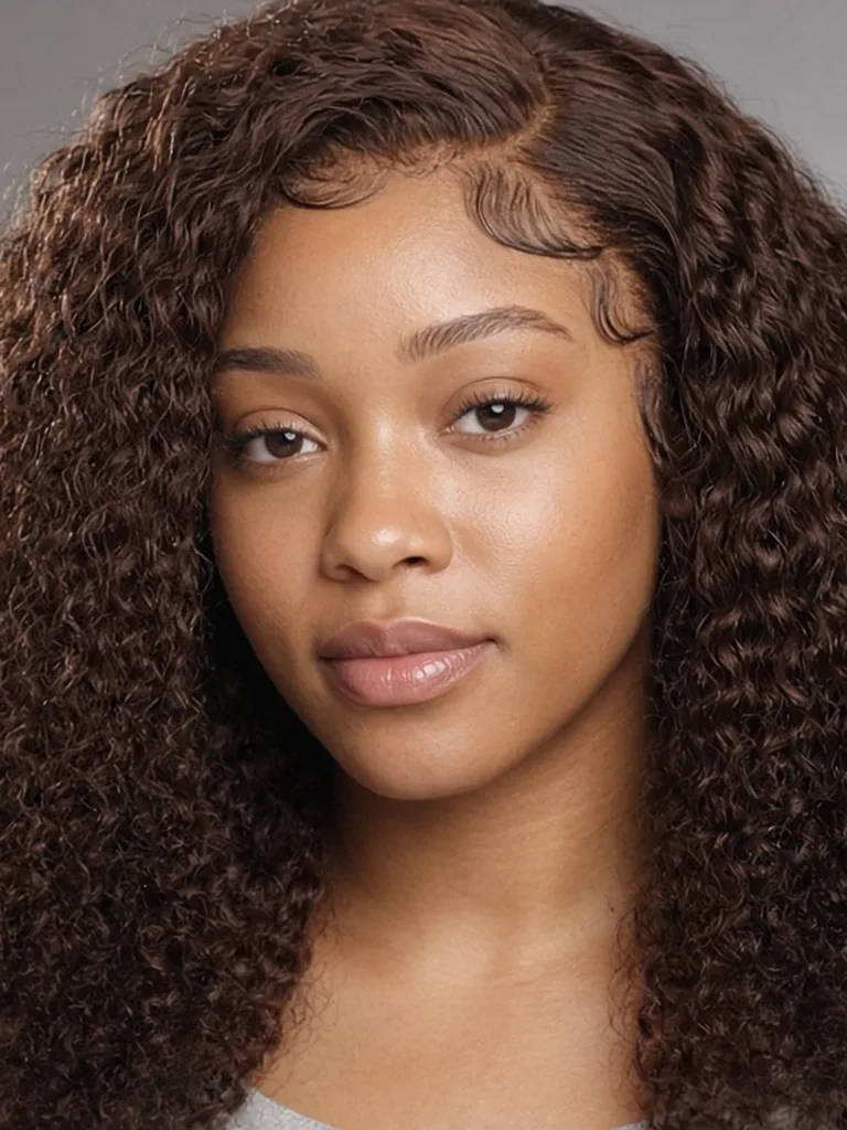 Glueless Chocolate Brown Kinky Curly | 7×5 Wear-Go
