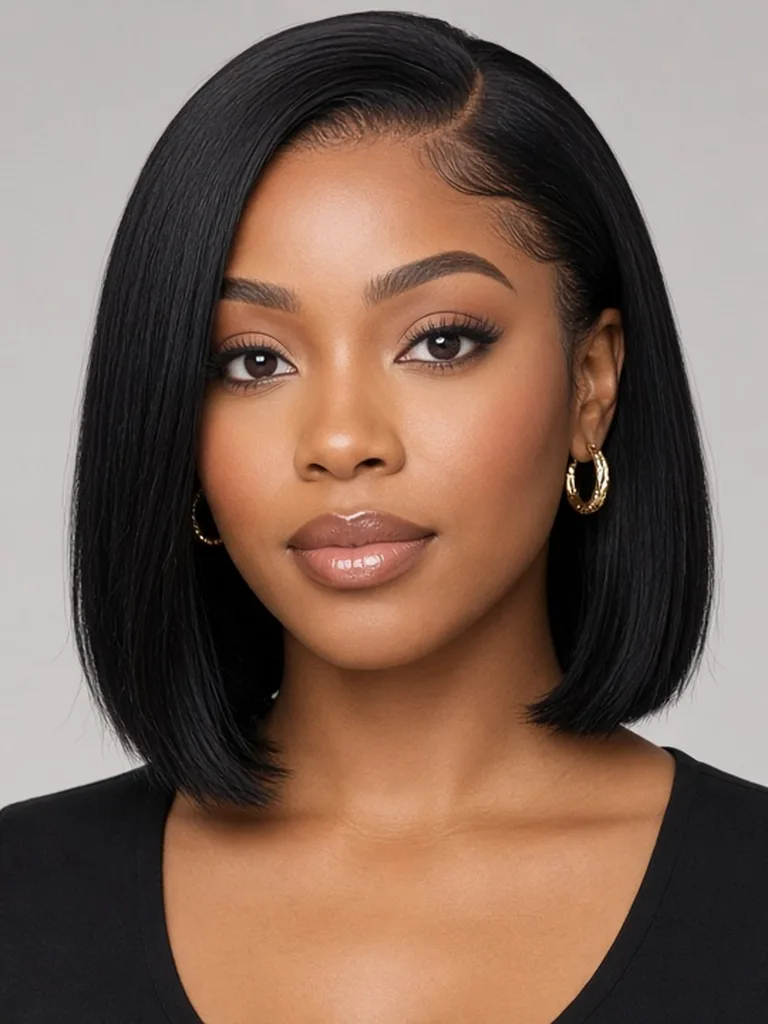 Glueless Yaki Straight Bob | 7×5 Drawstring