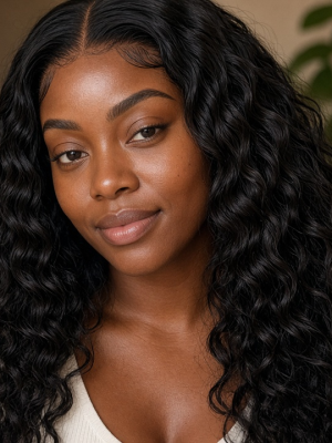 Neyora Water Wave 13x4 — model wearing