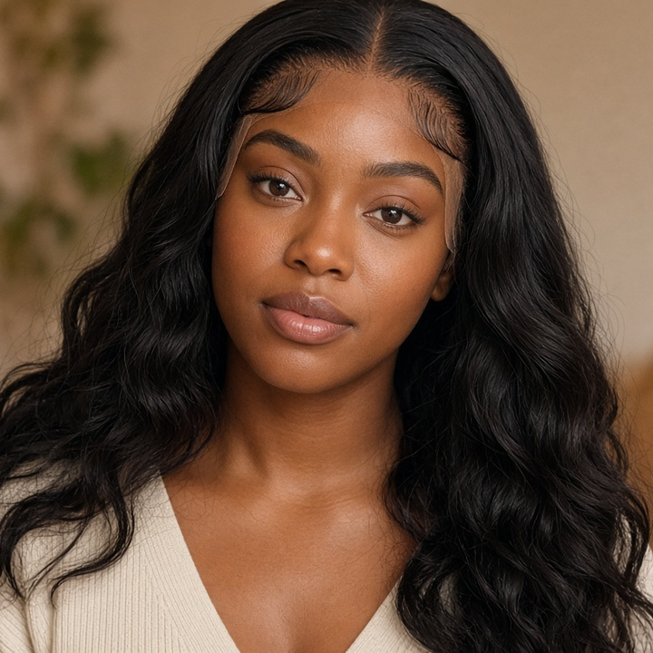Neyora Long Body Wave 13x4 — model wearing