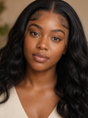 Neyora Long Body Wave 13x4 — model wearing
