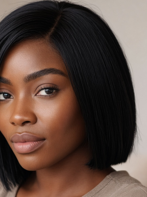 Glueless Yaki Straight Bob | 13×4 Human Hair (China Direct)